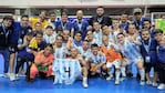 La alegría del equipo tras clasificar a la final del primer Mundial de la categoría.