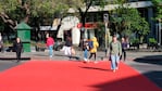 La "alfombra roja" que sorprendió a la ciudad de Córdoba. Foto: Francisco Arias/El Doce.