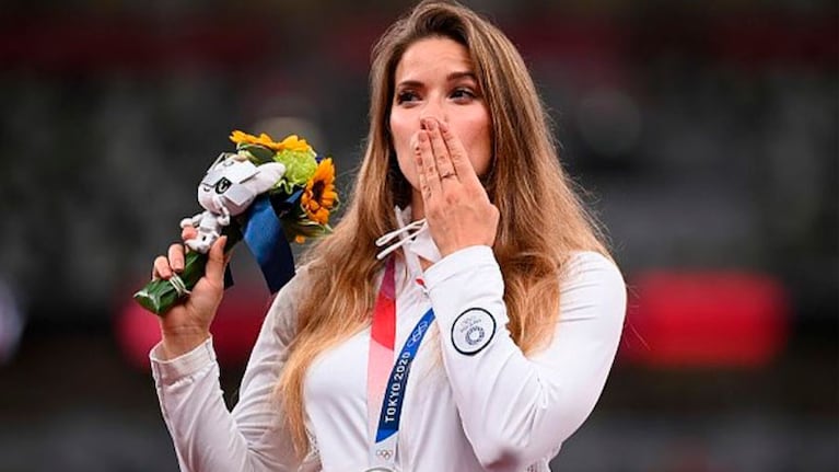 La atleta tuvo un destacable gesto con el bebé.