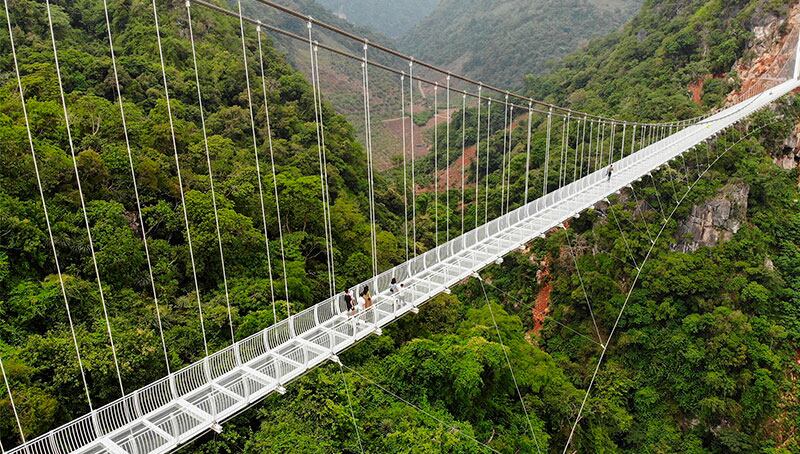 La atracción tiene una longitud de 632 metros y se ubica en el distrito de Moc Chau (Vietnam).