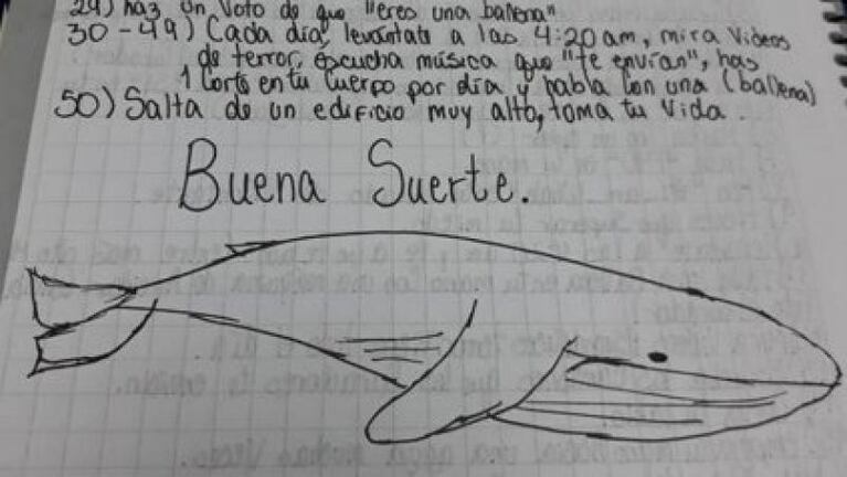 La Ballena Azul se cobró la primera víctima en Argentina