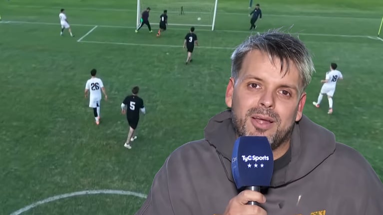 La banda aceptó el desafío de jugar con los periodistas de TyC Sports.