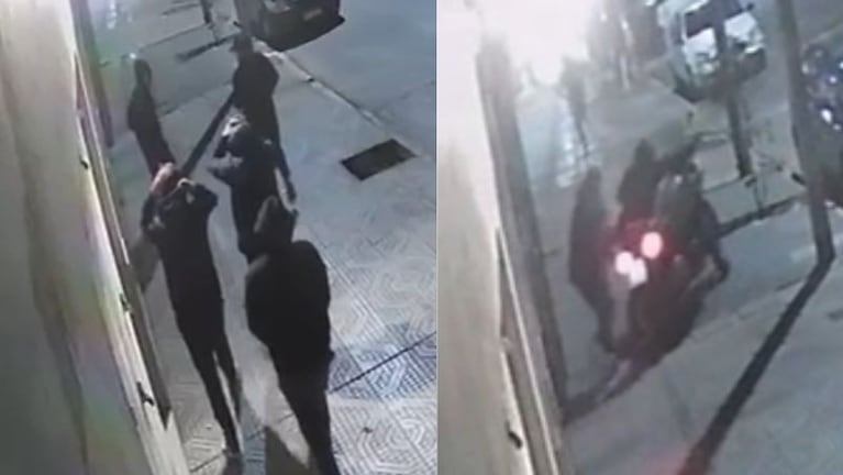 La banda se robó una moto de un edificio de Alta Córdoba.