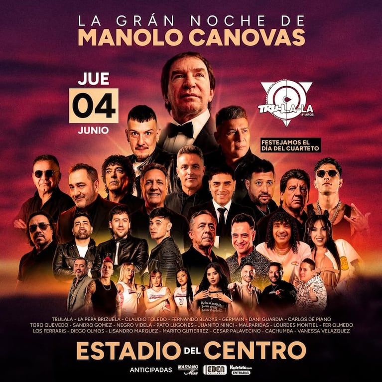 La banda sumó cantantes a "La gran noche de Manolo Cánovas".