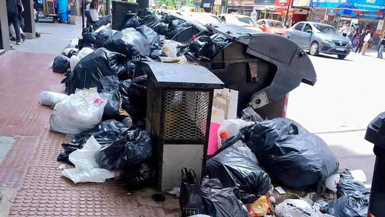 La basura acumulada en el centro de Córdoba.