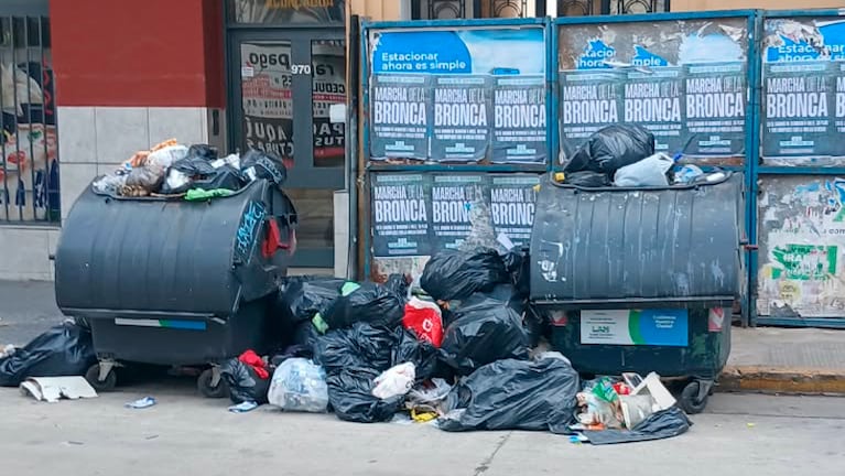 La basura acumulada en el centro de Córdoba.