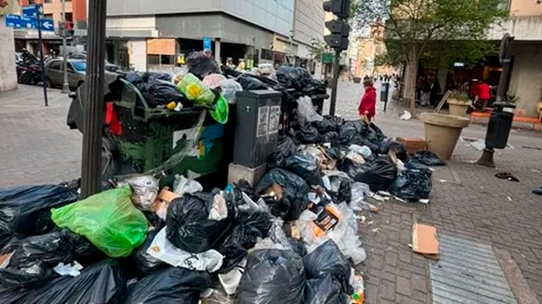 La basura acumulada en el centro de Córdoba.