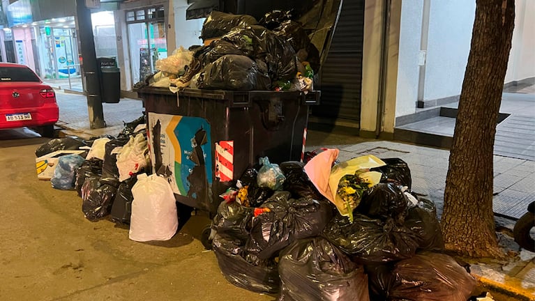 La basura se acumula en las calles de Córdoba. Foto: Mateo Lago / El Doce.