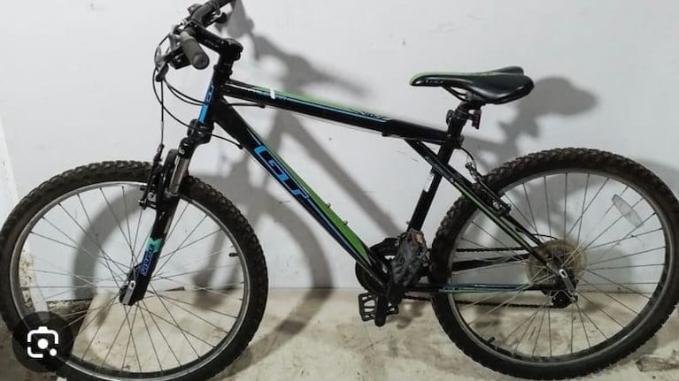 La bici que le robaron al pintor en Alta Gracia.
