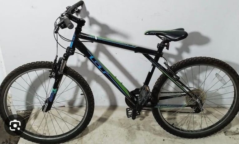 La bicicleta que le robaron al pintor en Alta Gracia.