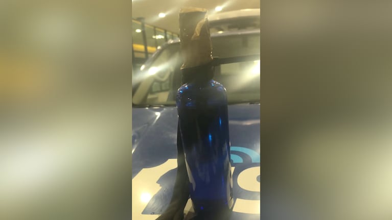 La bomba molotov fue secuestrada por la Policía.