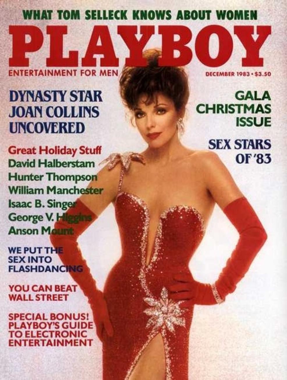 La británica Joan Collins también fue tapa de Playboy.