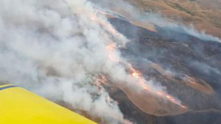 La caída de un rayo provocó un incendio en Achiras