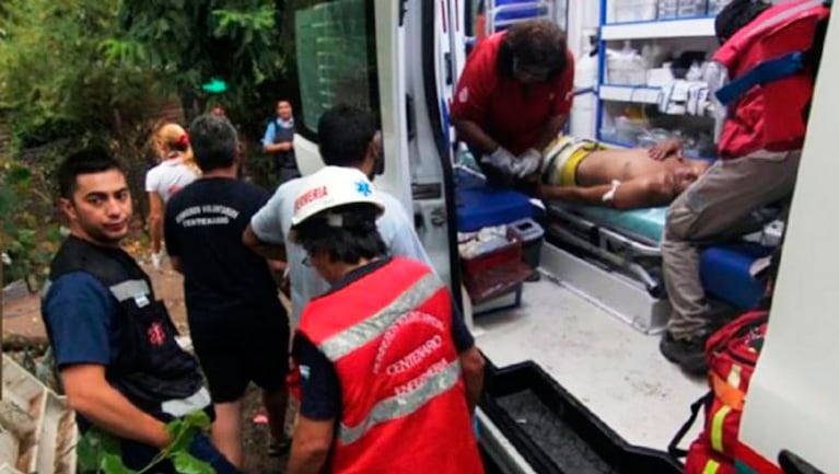 La caída del rayo dejó diez heridos. Foto: Diario Río Negro