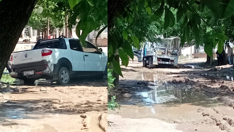 La calle Belice al 6000 es un auténtico pantano.