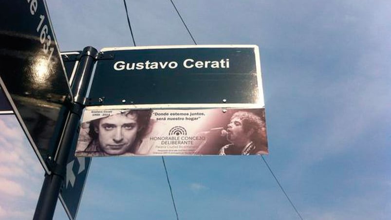 La calle de Cerati en Paraná.