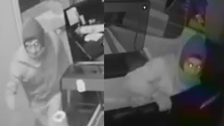 La cámara de seguridad de la carnicería capturó al ladrón.
