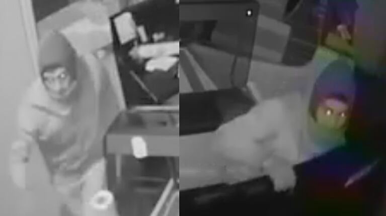 La cámara de seguridad de la carnicería capturó al ladrón.