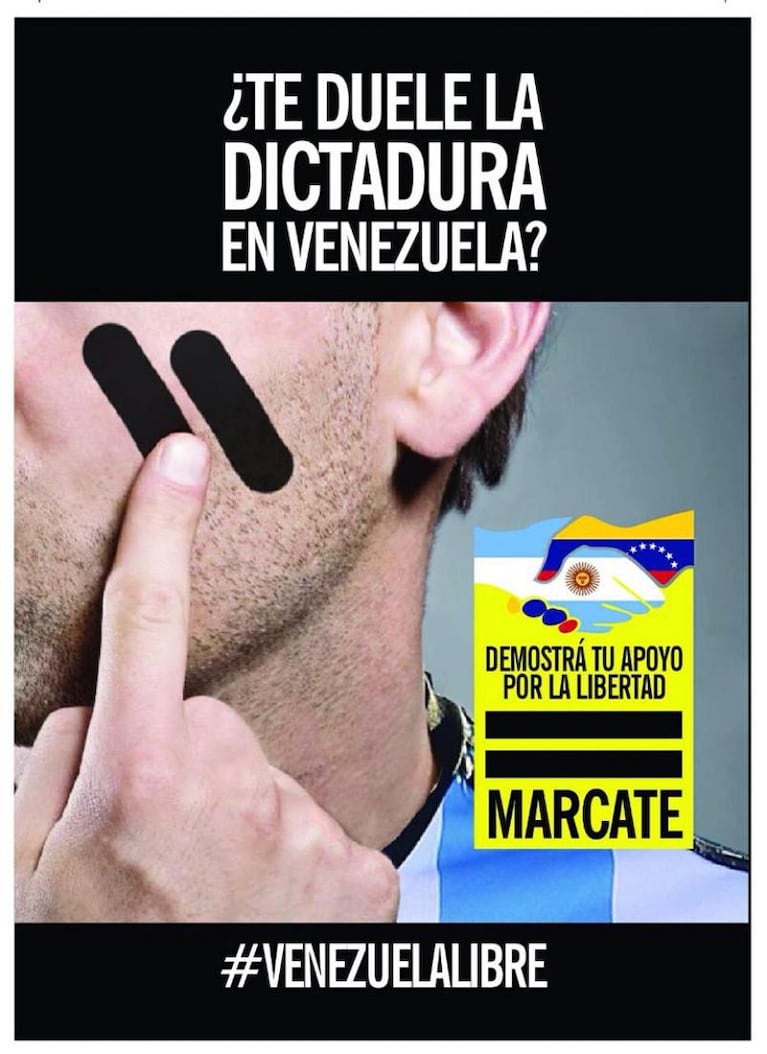 La campaña anti-Maduro, presente en la previa del partido