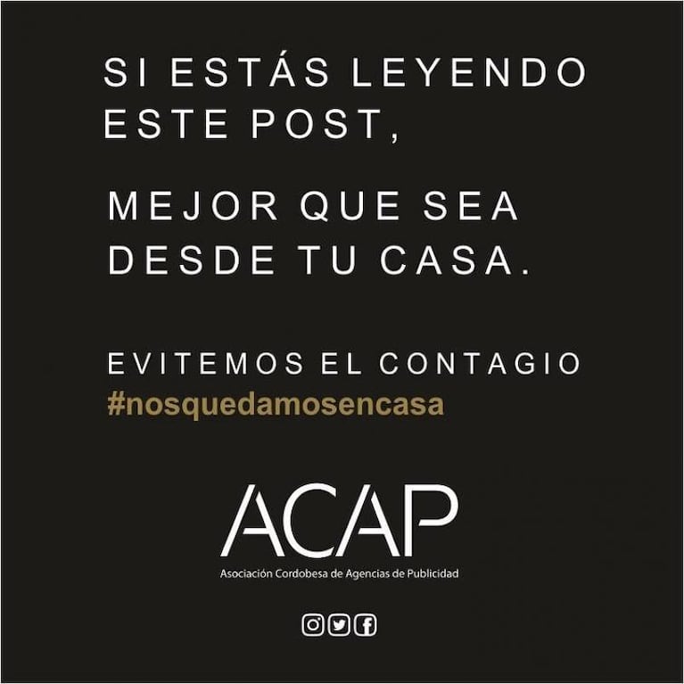 La campaña de ACAP apoyando el #YoMeQuedoEnCasa