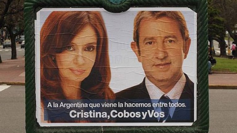 La campaña del 2007 llevaba la fórmula Cristina Kirchner - Julio Cobos. 