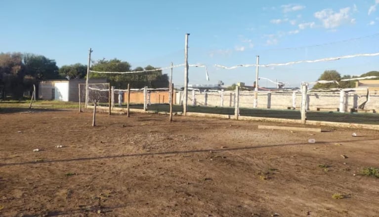 La cancha donde ocurrió el asesinato (Imagen: Policía de Chaco)