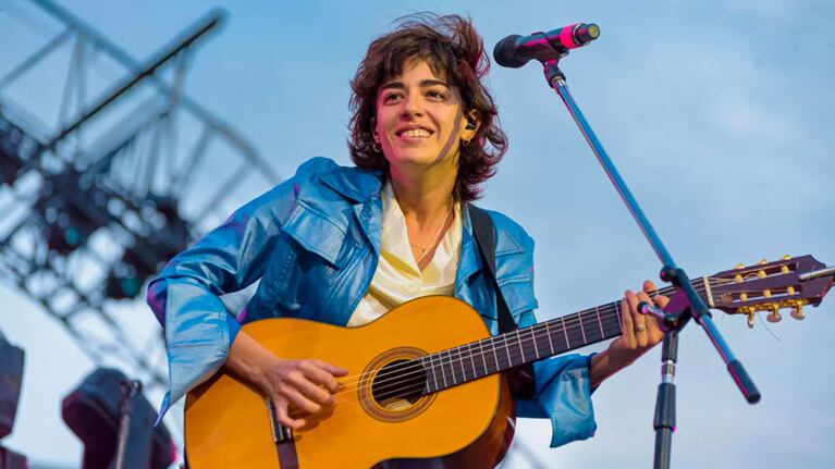 La cantante cordobesa en el escenario de River Plate.