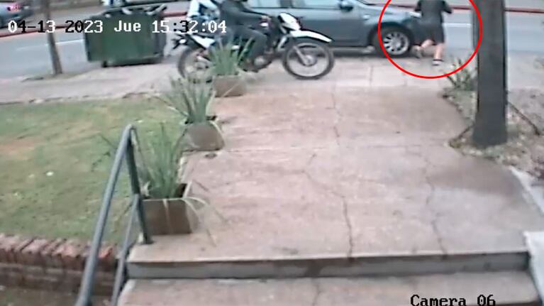 La captura de las cámaras de seguridad que registraron el intento de robo.