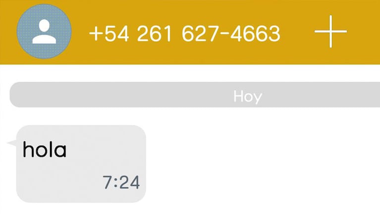 La captura de pantalla del celular fue enviada por Diego Arrieta a El Doce y Vos.