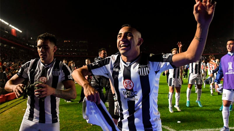 La cara de Matías Godoy lo dice todo: Talleres está de fiesta. Foto: Twitter Conmebol Libertadores.