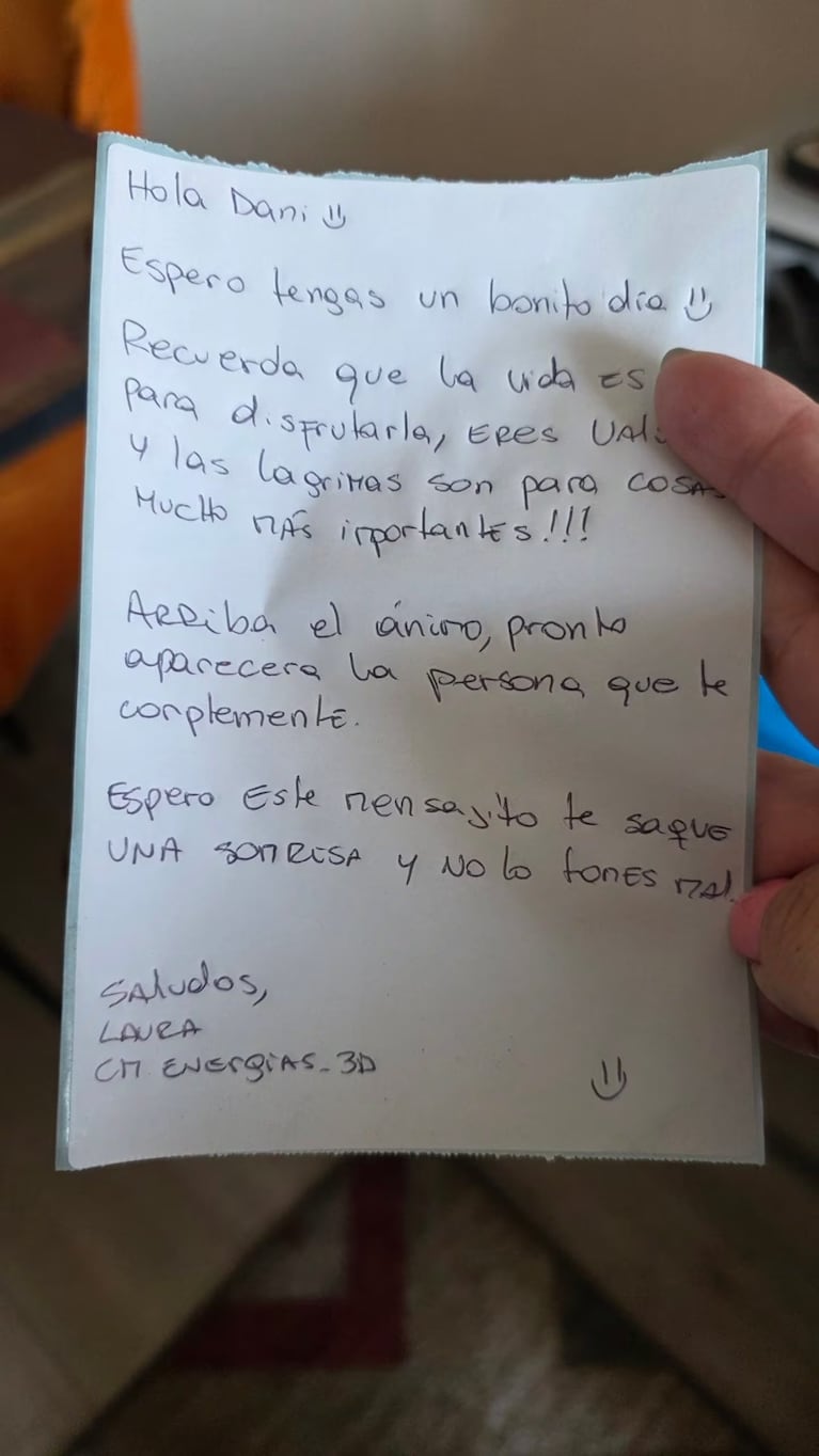 La carta de la vendedora.