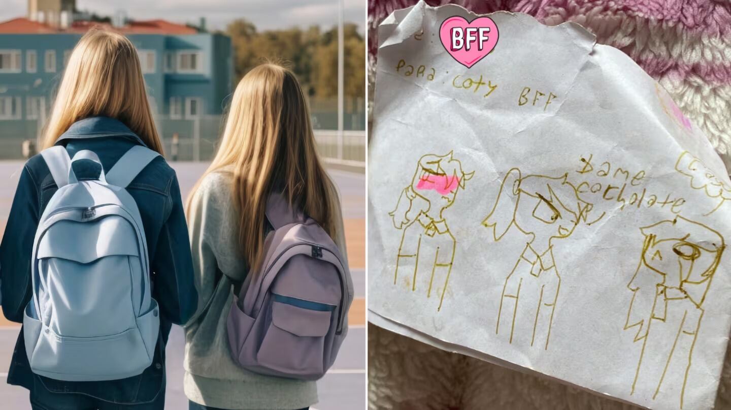 La carta que recibió la joven de parte de su mejor amiga. (TN).