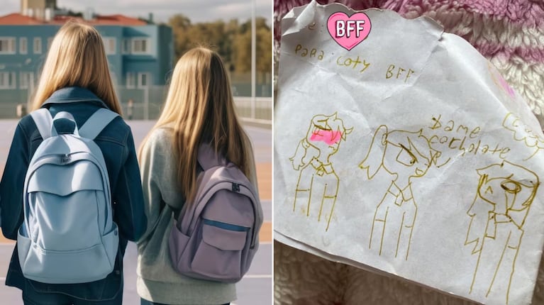 La carta que recibió la joven de parte de su mejor amiga. (TN).