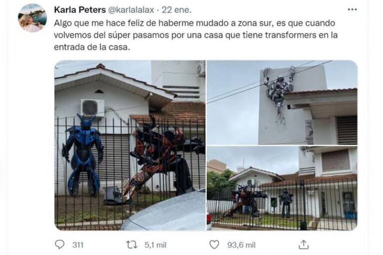 La casa custodiada por Transformers: un fenómeno viral con un fin educativo