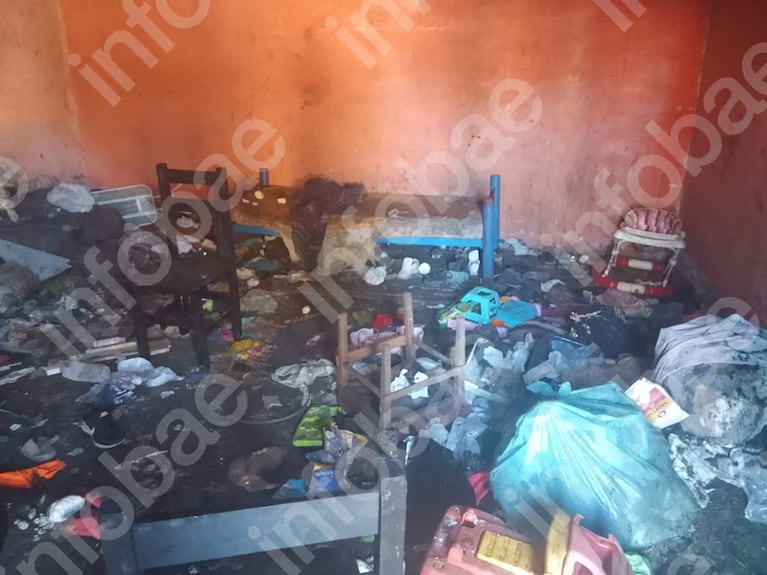 La casa muestra el estado de precariedad en el que vivían. Imagen: Infobae.