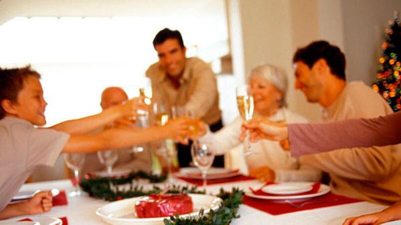 La cena de Nochebuena en familia.