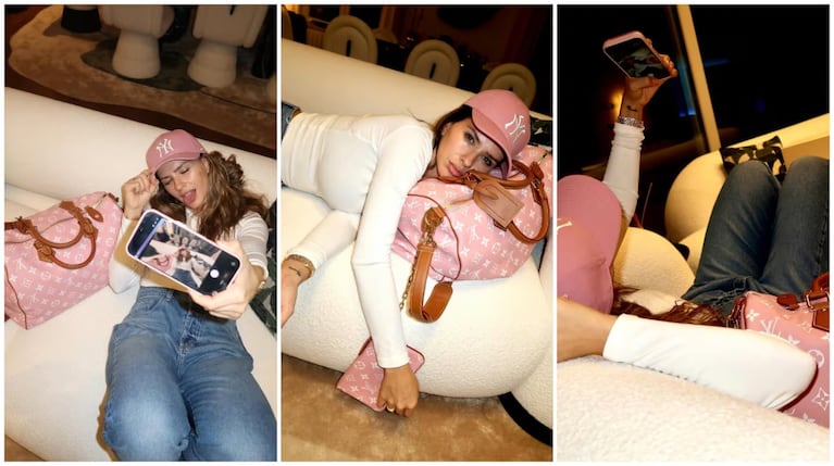 La China Suárez con su costoso bolso.