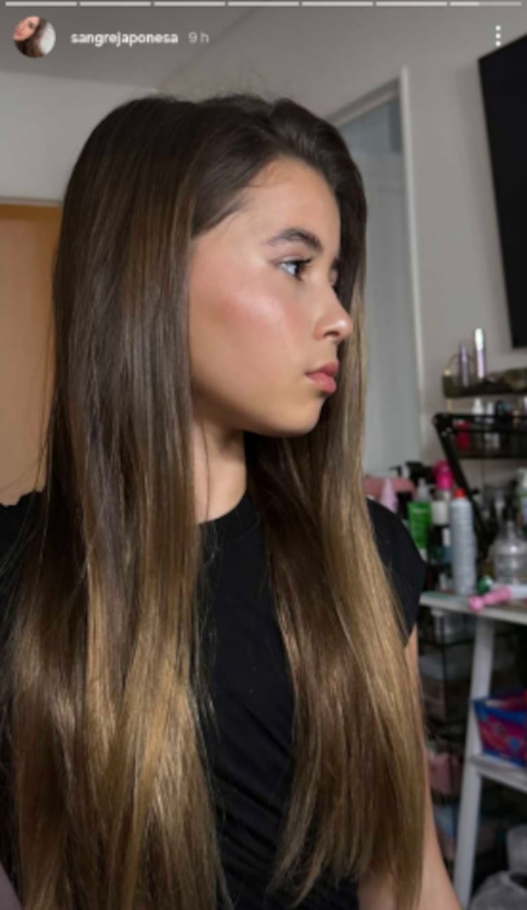 La China Suárez maquilló a su hija y lo mostró en las redes.