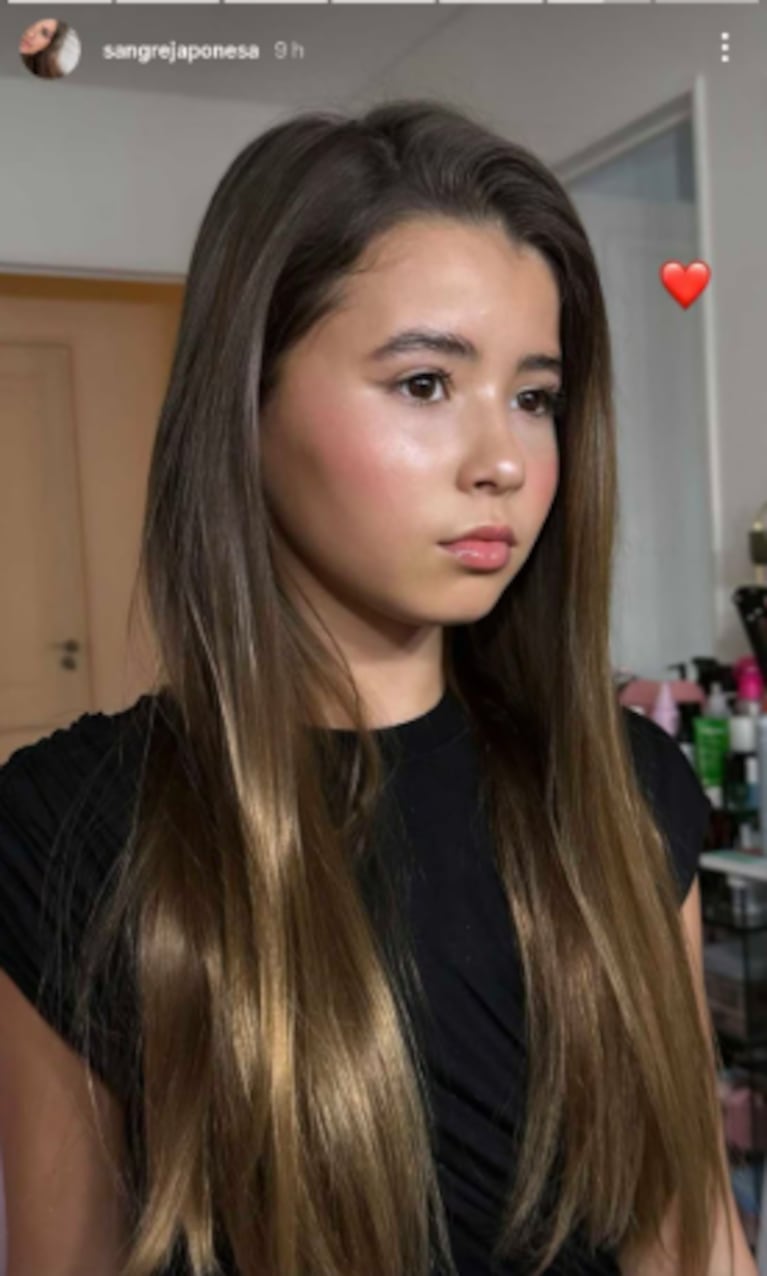 La China Suárez maquilló a su hija y lo mostró en las redes.