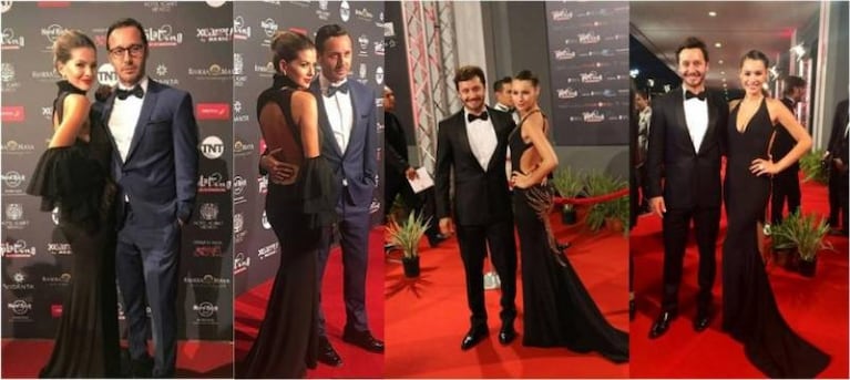 La China Suárez y Pampita, con el mismo vestido junto a Vicuña