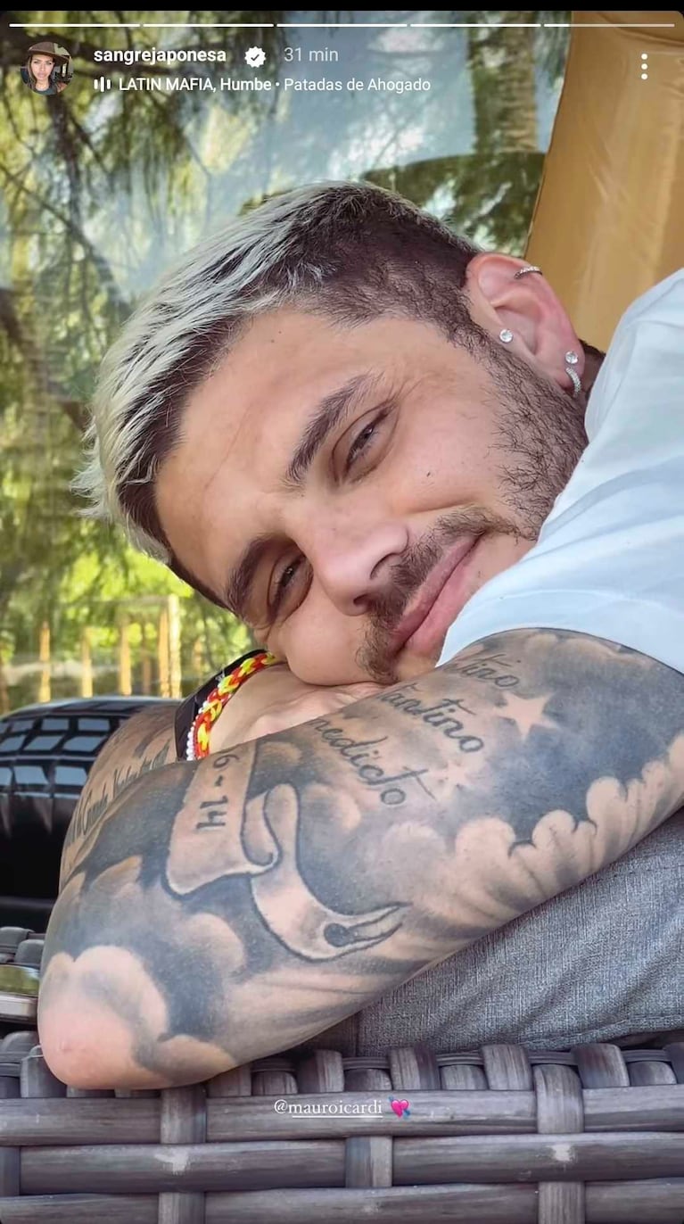 La China y una romántica dedicatoria a Icardi. (Foto: captura video de Instagram @sangrejaponesa)