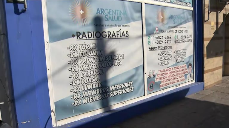 La clínica clandestina que funcionaba bajo la fachada de “Argentina Salud”.