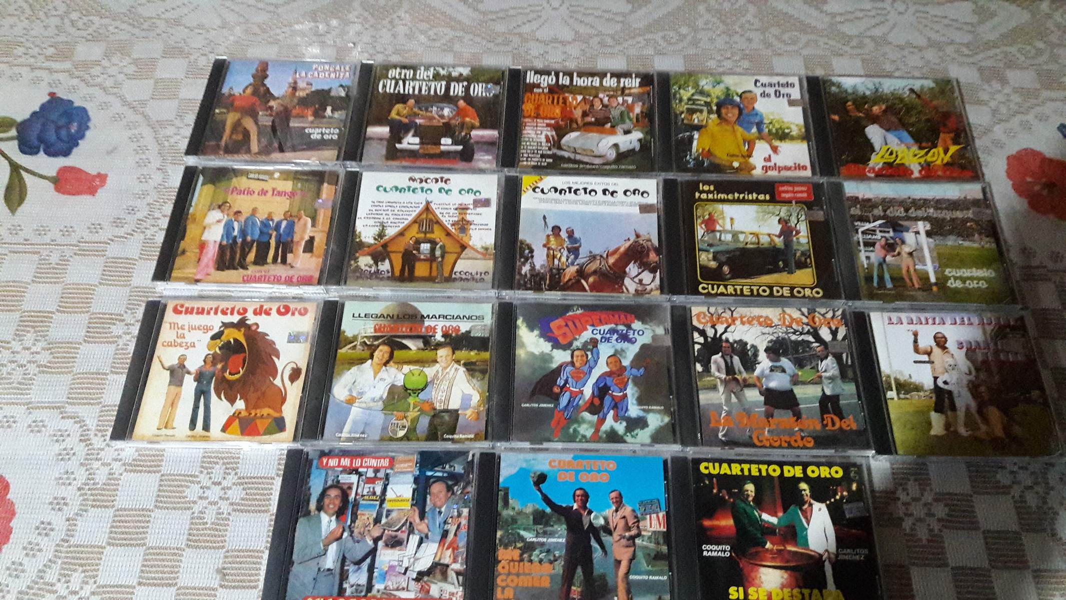 La colección de discos del cuarteto de oro.