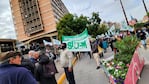 La columna de manifestantes llegó al Palacio 6 de Julio.