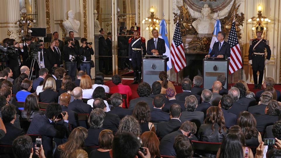 La conferencia de Macri y Obama en la Rosada.