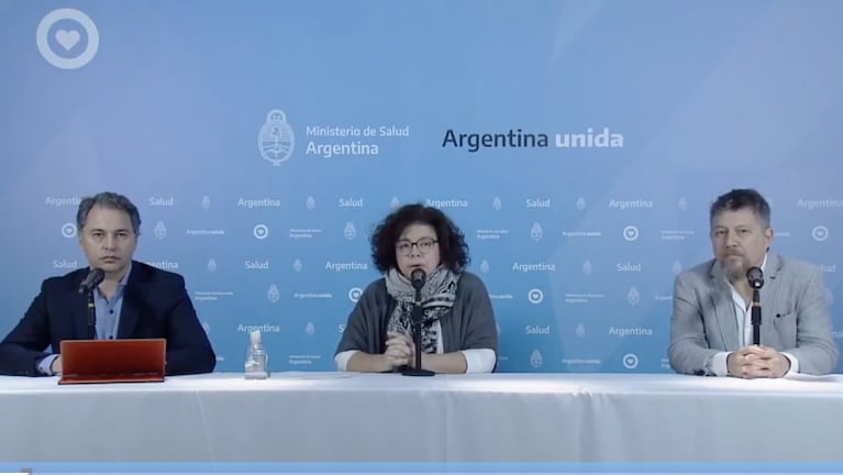 La conferencia diaria de las autoridades de Salud de la Nación.