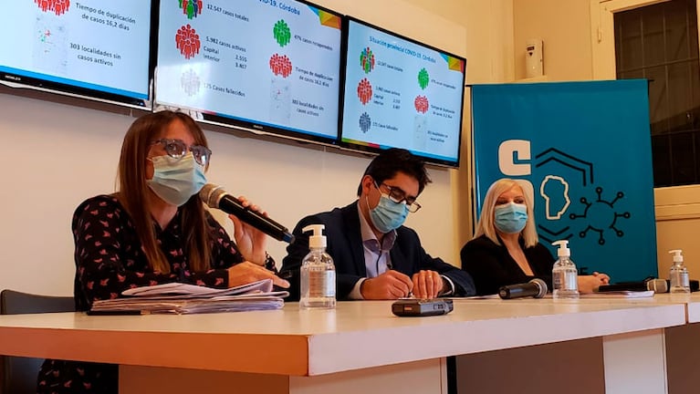 La conferencia sobre la situación del coronavirus en Córdoba. Foto: Keko Enrique/ElDoce.tv