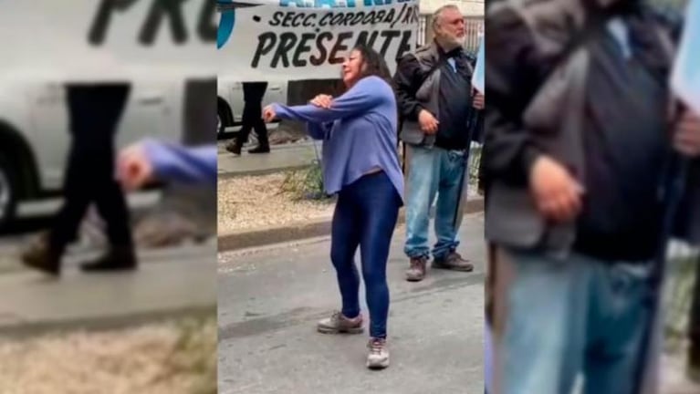 La cordobesa viral por bailar en la marcha le enseñó el pasito al equipo de Seguimos