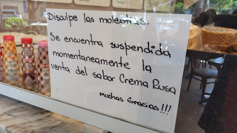 La crema rusa, "suspendida" en la heladería cordobesa. Fotos: Fredy Bustos / El Doce.