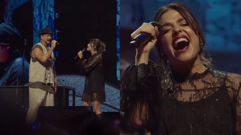 La cuartetera estuvo invitada al show del guatemalteco en el Movistar Arena.